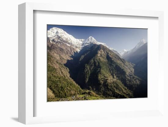 The View from Upper-Chomrong, around 2210M-Andrew Taylor-Framed Photographic Print