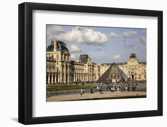 The view of Musee du Louvre from Jardin des Tuileris (Tuileries Garden). Paris. France-Bruce Bi-Framed Photographic Print