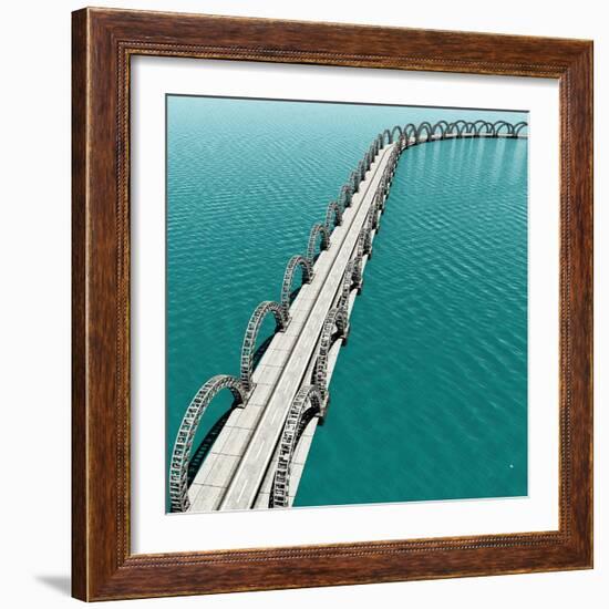 The View of Old Bridge for Adv or Others Purpose Use-NH-Framed Premium Giclee Print