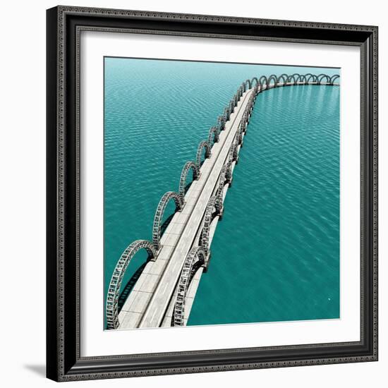 The View of Old Bridge for Adv or Others Purpose Use-NH-Framed Premium Giclee Print