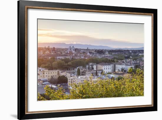 The View over the Rooftops of Rome from Gianicolo.-Julian Elliott-Framed Photographic Print