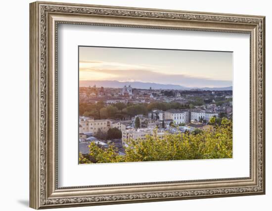 The View over the Rooftops of Rome from Gianicolo.-Julian Elliott-Framed Photographic Print