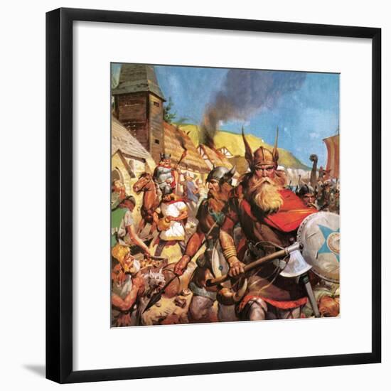 The Vikings: the Sea-Warriors-English School-Framed Giclee Print