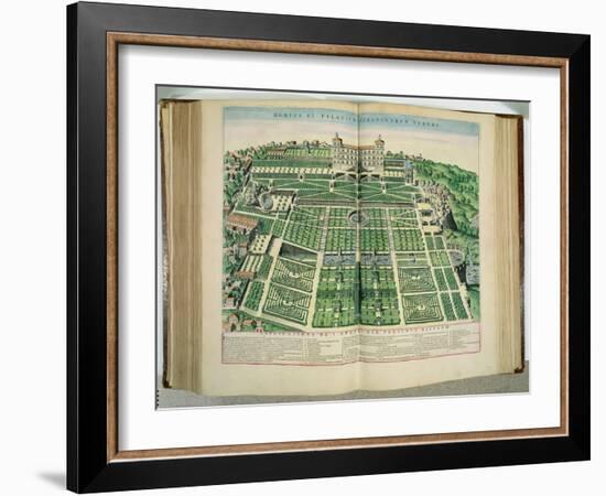 The Villa D'Este Palace and Gardens, Tivoli, from "Theatrum Civitatum", 1663-Joan Blaeu-Framed Giclee Print