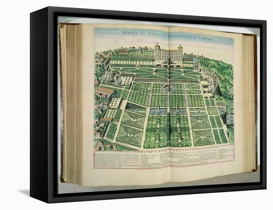 The Villa D'Este Palace and Gardens, Tivoli, from "Theatrum Civitatum", 1663-Joan Blaeu-Framed Premier Image Canvas