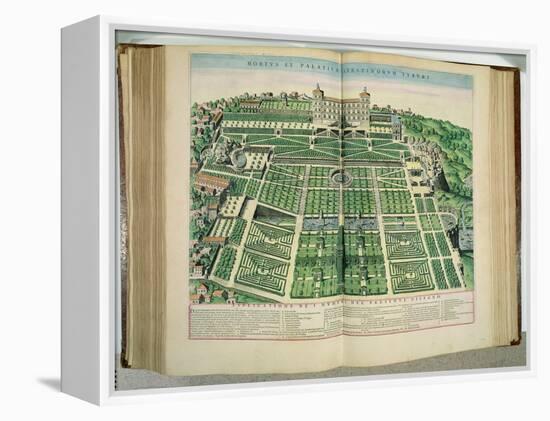 The Villa D'Este Palace and Gardens, Tivoli, from "Theatrum Civitatum", 1663-Joan Blaeu-Framed Premier Image Canvas