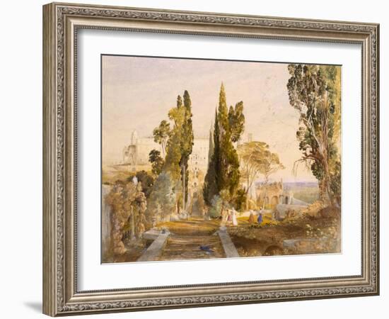 The Villa D'Este, Tivoli, 1837-Samuel Palmer-Framed Giclee Print