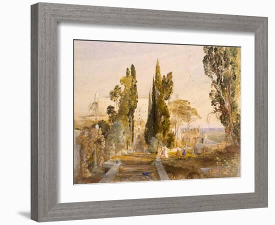 The Villa D'Este, Tivoli, 1837-Samuel Palmer-Framed Giclee Print