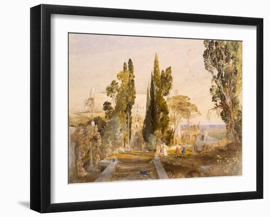 The Villa D'Este, Tivoli, 1837-Samuel Palmer-Framed Giclee Print
