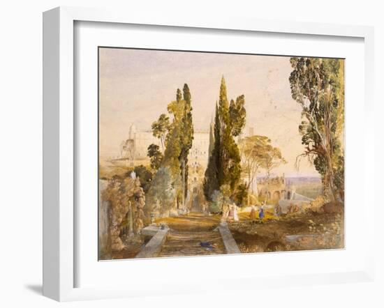 The Villa D'Este, Tivoli, 1837-Samuel Palmer-Framed Giclee Print