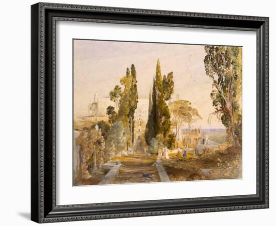 The Villa D'Este, Tivoli, 1837-Samuel Palmer-Framed Giclee Print