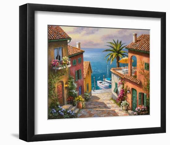 The Villa’s Private Dock-Sung Kim-Framed Art Print