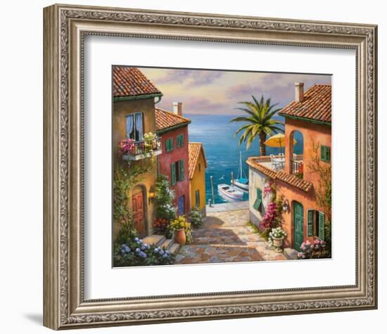 The Villa’s Private Dock-Sung Kim-Framed Art Print