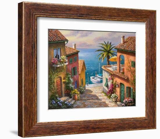 The Villa’s Private Dock-Sung Kim-Framed Art Print