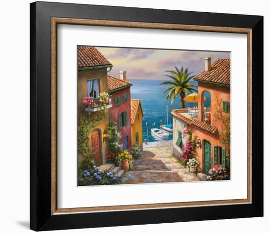 The Villa’s Private Dock-Sung Kim-Framed Art Print