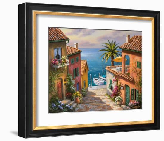 The Villa’s Private Dock-Sung Kim-Framed Art Print