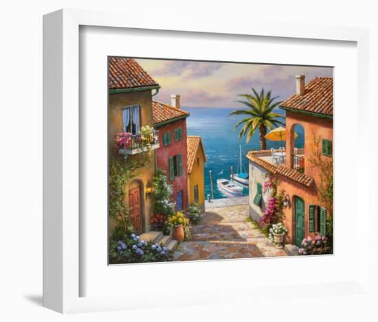 The Villa’s Private Dock-Sung Kim-Framed Art Print