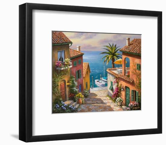 The Villa’s Private Dock-Sung Kim-Framed Art Print