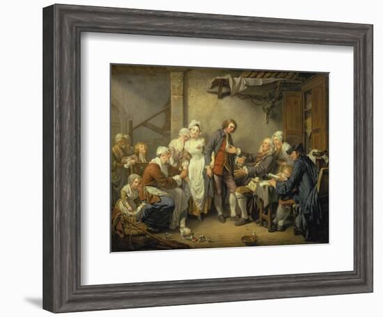 The Village Agreement-Jean Baptiste Greuze-Framed Giclee Print