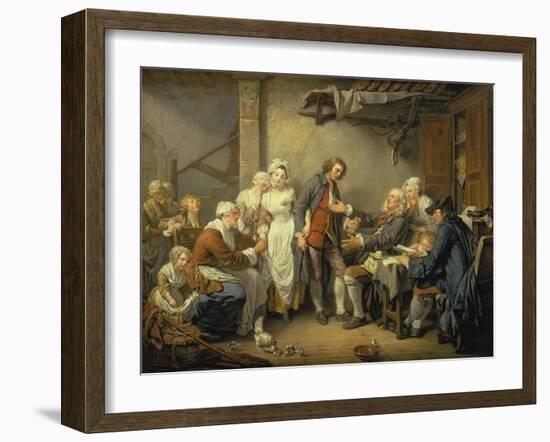 The Village Agreement-Jean Baptiste Greuze-Framed Giclee Print