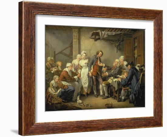 The Village Agreement-Jean Baptiste Greuze-Framed Giclee Print