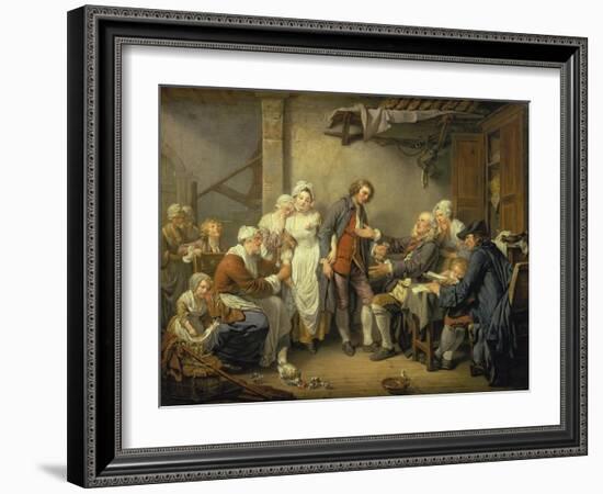 The Village Agreement-Jean Baptiste Greuze-Framed Giclee Print