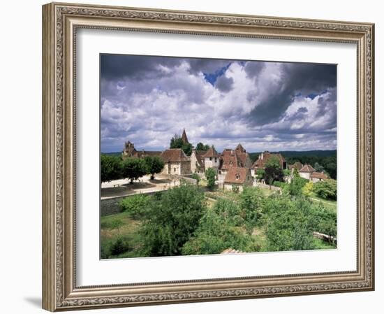 The Village Amidst the Verdant Surroundings of the Dordogne Valley, Midi-Pyrenees, France-Ruth Tomlinson-Framed Photographic Print