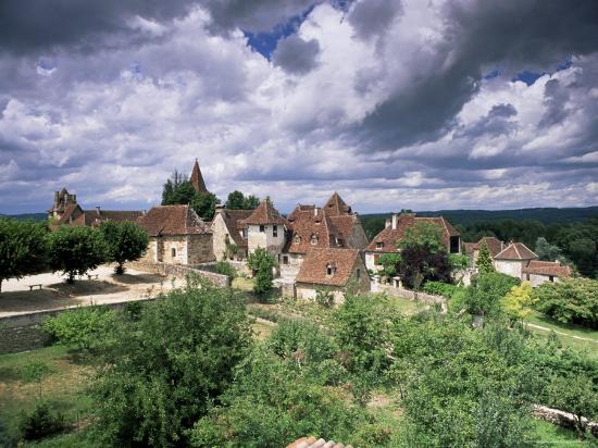 The Village Amidst the Verdant Surroundings of the Dordogne Valley, Midi-Pyrenees, France-Ruth Tomlinson-Framed Photographic Print