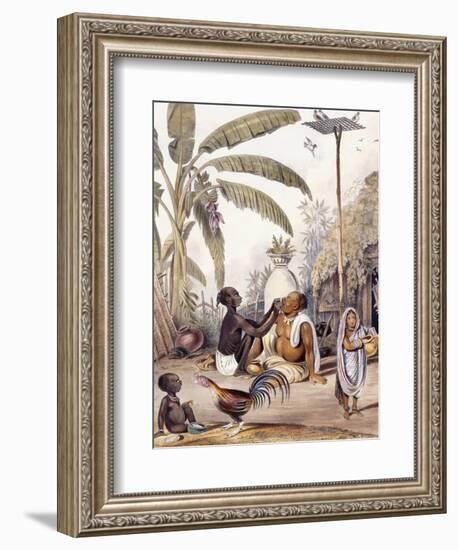 The Village Barber, 1842-William Tayler-Framed Giclee Print