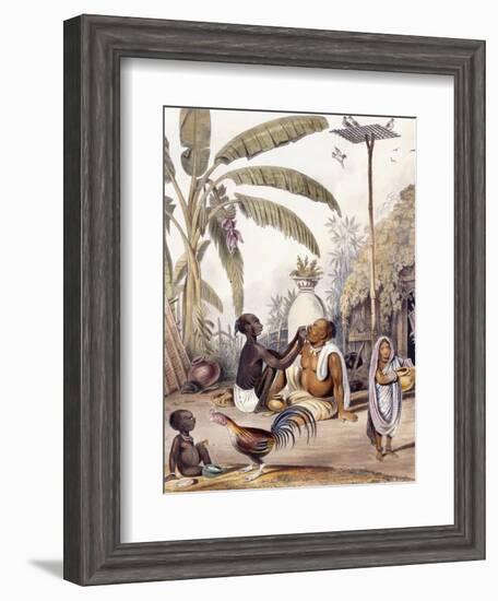 The Village Barber, 1842-William Tayler-Framed Giclee Print