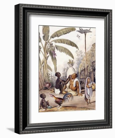 The Village Barber, 1842-William Tayler-Framed Giclee Print