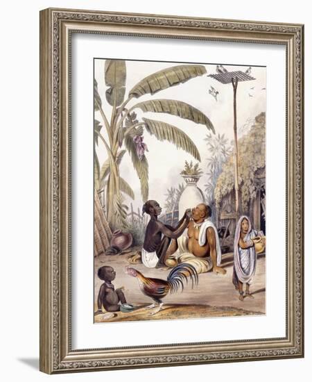 The Village Barber, 1842-William Tayler-Framed Giclee Print