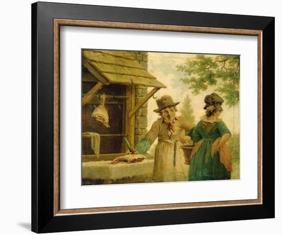 The Village Butcher-John Cranch-Framed Giclee Print