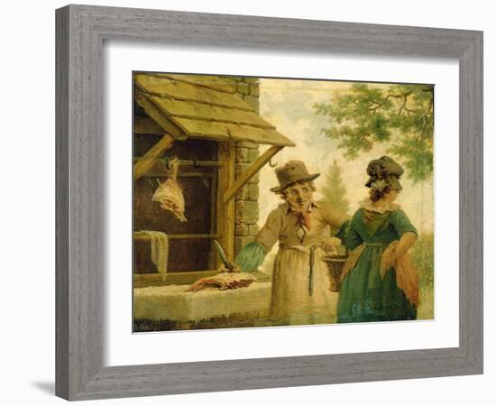 The Village Butcher-John Cranch-Framed Giclee Print