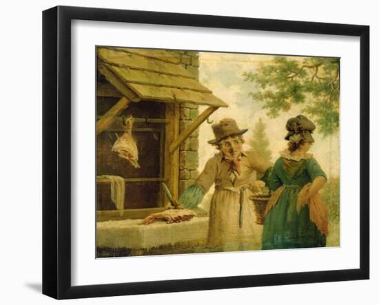 The Village Butcher-John Cranch-Framed Giclee Print