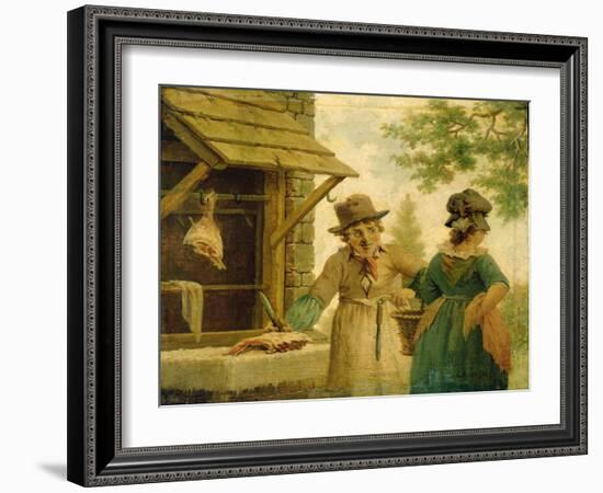 The Village Butcher-John Cranch-Framed Giclee Print