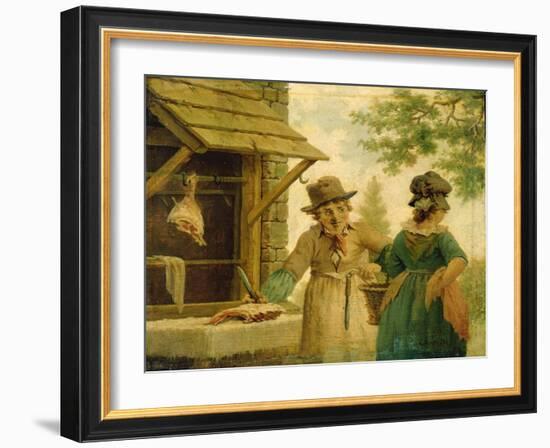 The Village Butcher-John Cranch-Framed Giclee Print