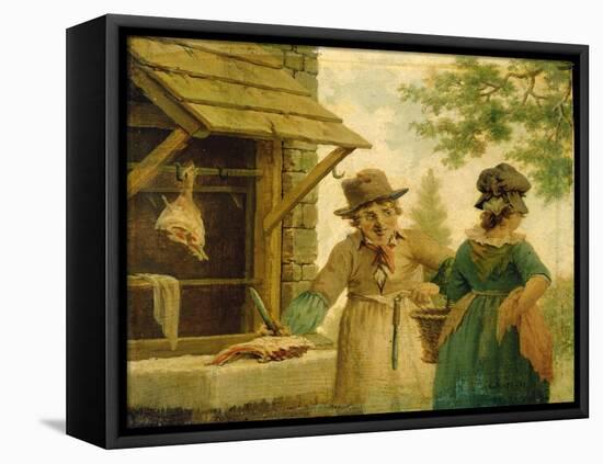 The Village Butcher-John Cranch-Framed Premier Image Canvas