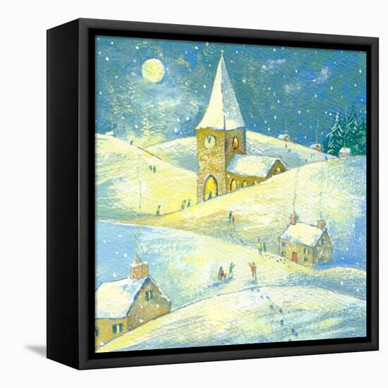 The Village Carol Service, 2008-David Cooke-Framed Premier Image Canvas