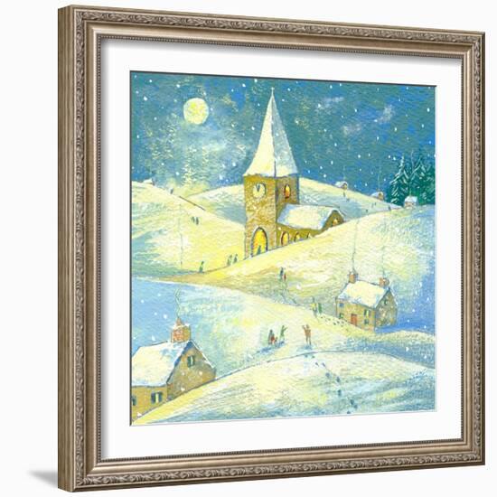 The Village Carol Service, 2008-David Cooke-Framed Giclee Print