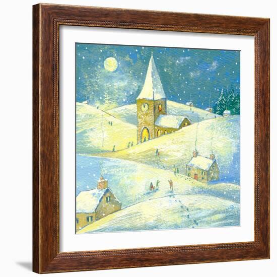 The Village Carol Service, 2008-David Cooke-Framed Giclee Print