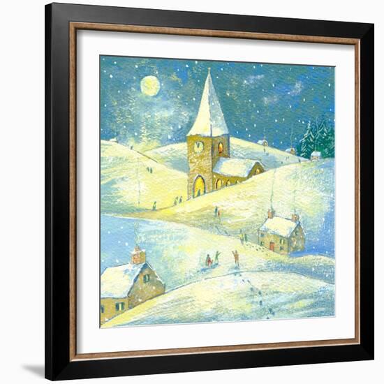 The Village Carol Service, 2008-David Cooke-Framed Giclee Print