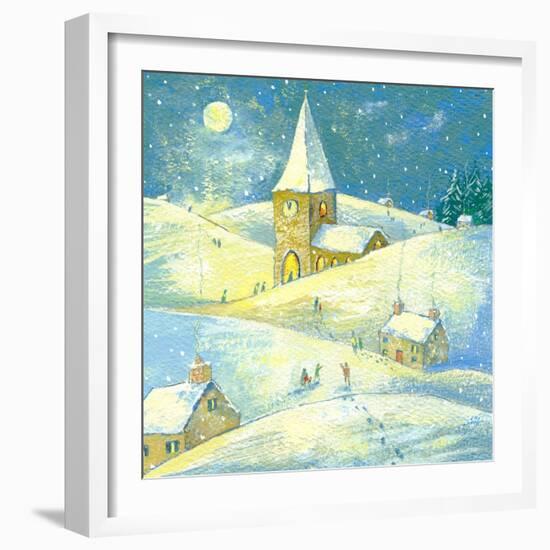 The Village Carol Service, 2008-David Cooke-Framed Giclee Print