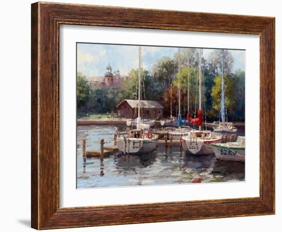 The Village Dock-Furtesen-Framed Art Print