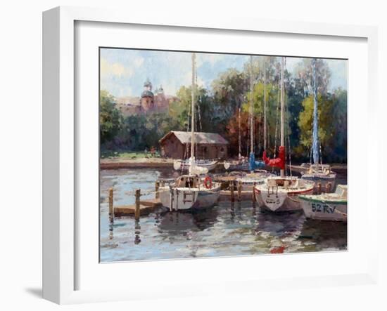 The Village Dock-Furtesen-Framed Art Print