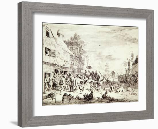 The Village Fair, 1685-Cornelis Dusart-Framed Giclee Print