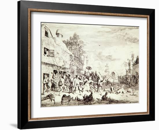 The Village Fair, 1685-Cornelis Dusart-Framed Giclee Print