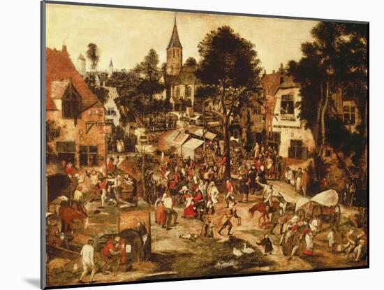 The Village Fair-Pieter Brueghel the Younger-Mounted Giclee Print