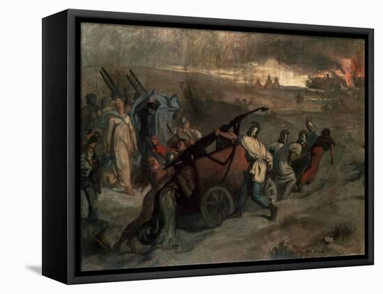 The Village Firemen, 1857-Pierre Puvis de Chavannes-Framed Premier Image Canvas