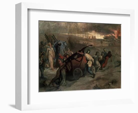 The Village Firemen, 1857-Pierre Puvis de Chavannes-Framed Giclee Print